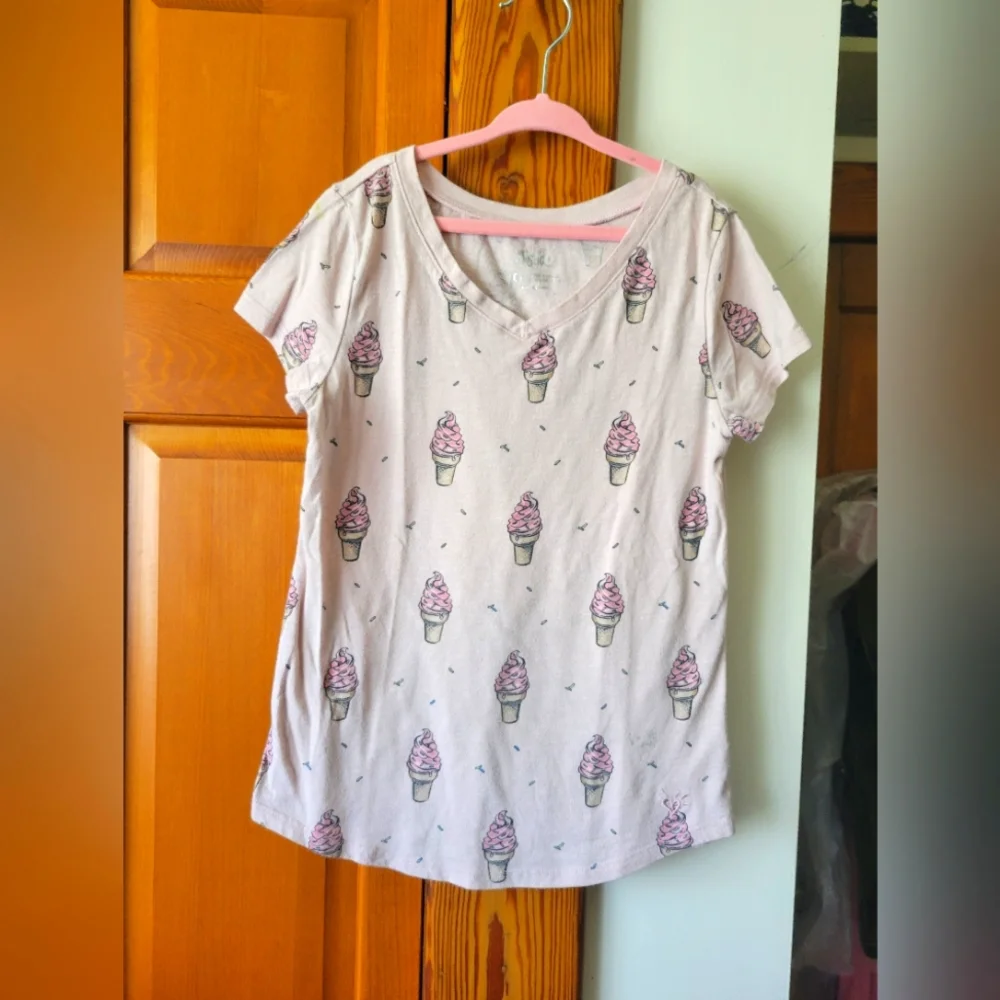 Justice Pink Ice Cream And Sprinkles Print Kids Tee 10